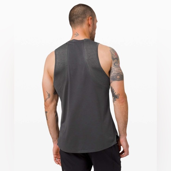 Men’s LULULEMON‎ fast and free Graphite Grey gray Tank size medium NWT - Picture 13 of 14
